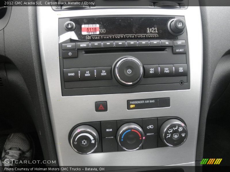 Carbon Black Metallic / Ebony 2012 GMC Acadia SLE