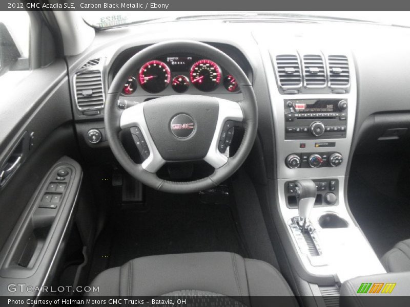 Carbon Black Metallic / Ebony 2012 GMC Acadia SLE