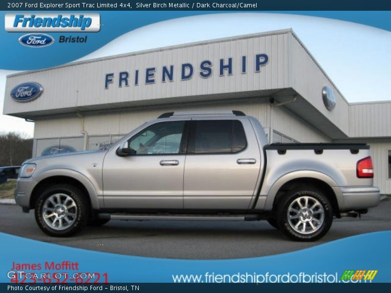 Silver Birch Metallic / Dark Charcoal/Camel 2007 Ford Explorer Sport Trac Limited 4x4