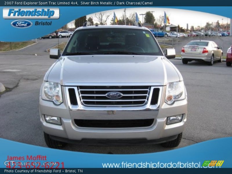 Silver Birch Metallic / Dark Charcoal/Camel 2007 Ford Explorer Sport Trac Limited 4x4