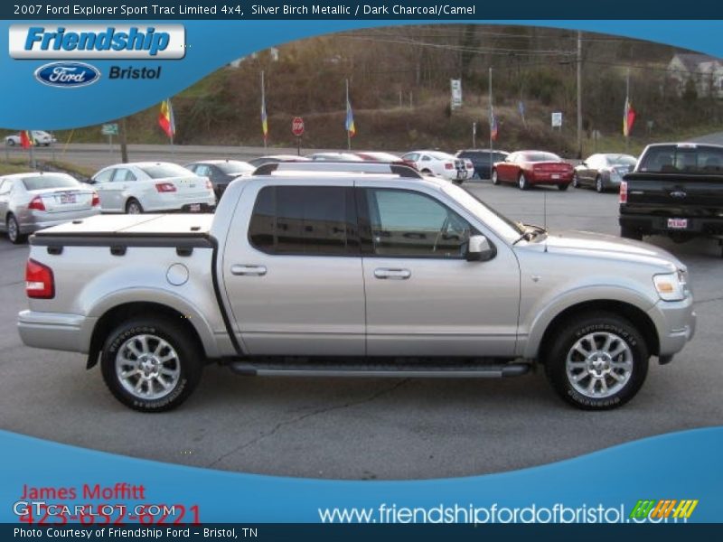 Silver Birch Metallic / Dark Charcoal/Camel 2007 Ford Explorer Sport Trac Limited 4x4