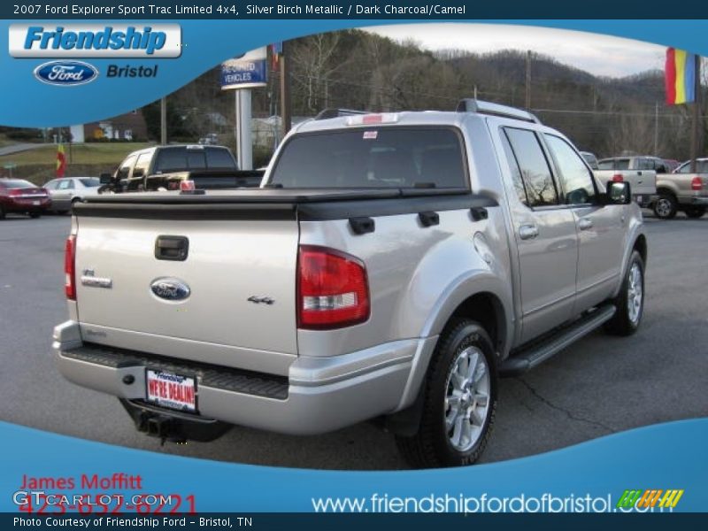 Silver Birch Metallic / Dark Charcoal/Camel 2007 Ford Explorer Sport Trac Limited 4x4
