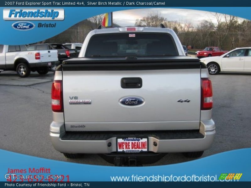 Silver Birch Metallic / Dark Charcoal/Camel 2007 Ford Explorer Sport Trac Limited 4x4