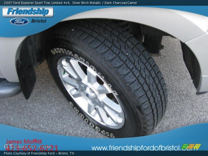Silver Birch Metallic / Dark Charcoal/Camel 2007 Ford Explorer Sport Trac Limited 4x4