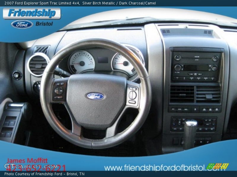 Silver Birch Metallic / Dark Charcoal/Camel 2007 Ford Explorer Sport Trac Limited 4x4