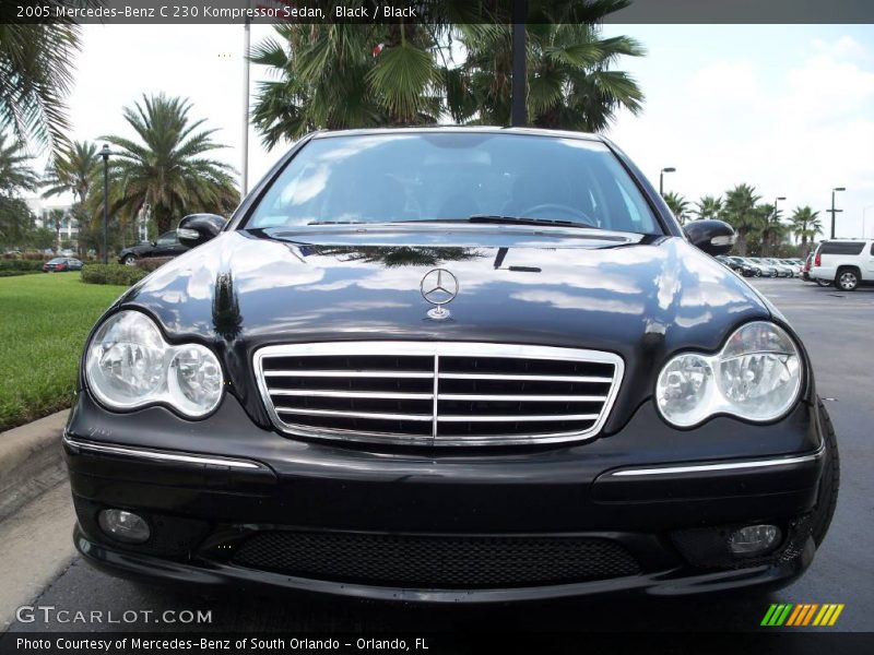 Black / Black 2005 Mercedes-Benz C 230 Kompressor Sedan