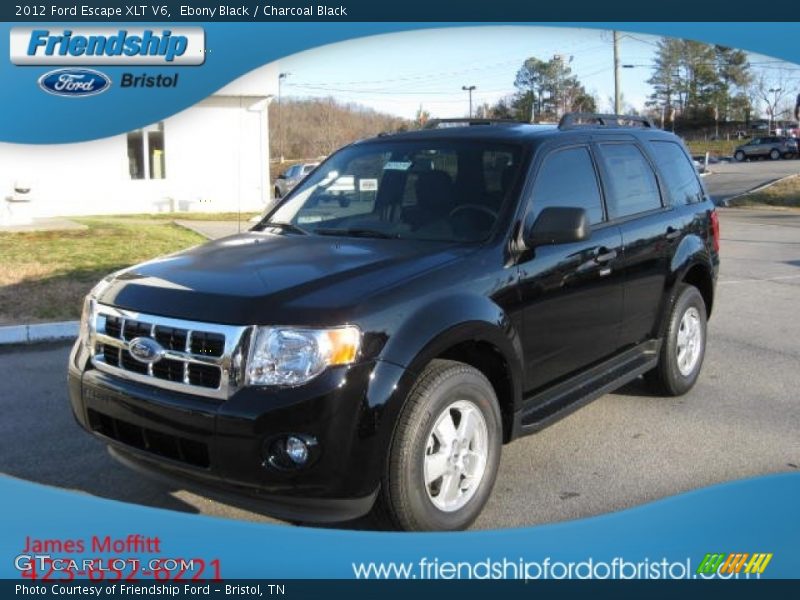 Ebony Black / Charcoal Black 2012 Ford Escape XLT V6