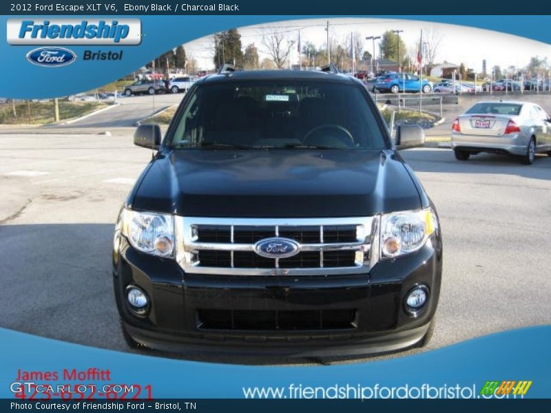 Ebony Black / Charcoal Black 2012 Ford Escape XLT V6