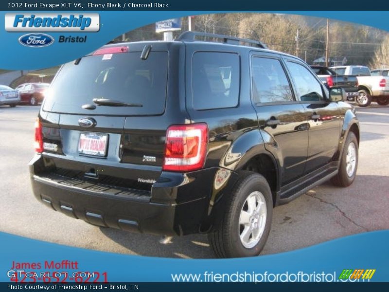 Ebony Black / Charcoal Black 2012 Ford Escape XLT V6