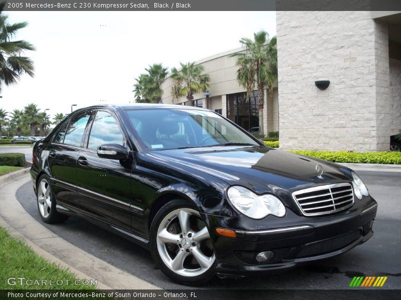 Black / Black 2005 Mercedes-Benz C 230 Kompressor Sedan