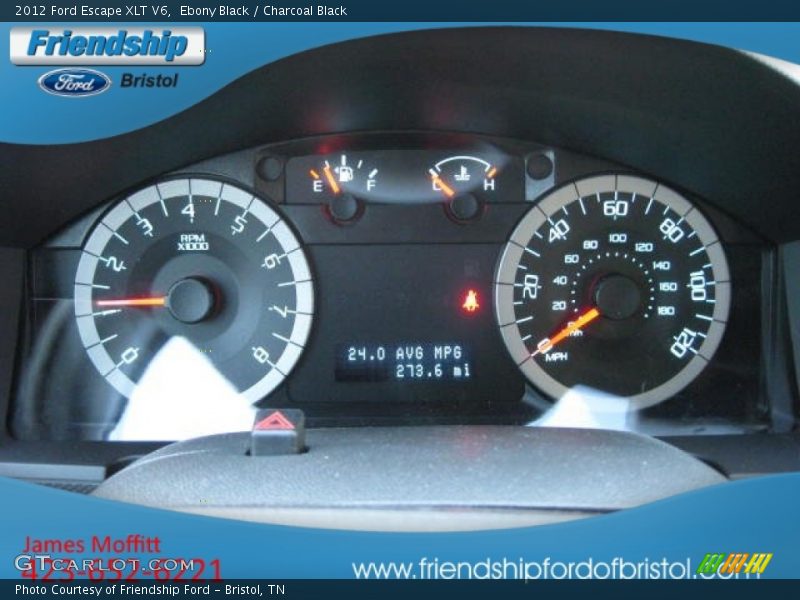 Ebony Black / Charcoal Black 2012 Ford Escape XLT V6