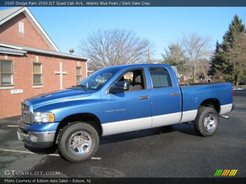 Atlantic Blue Pearl / Dark Slate Gray 2005 Dodge Ram 1500 SLT Quad Cab 4x4