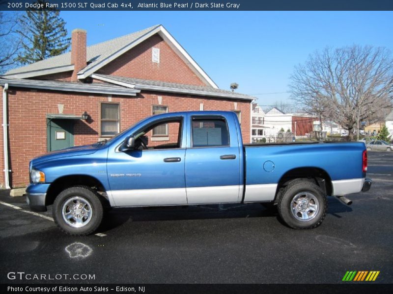 Atlantic Blue Pearl / Dark Slate Gray 2005 Dodge Ram 1500 SLT Quad Cab 4x4