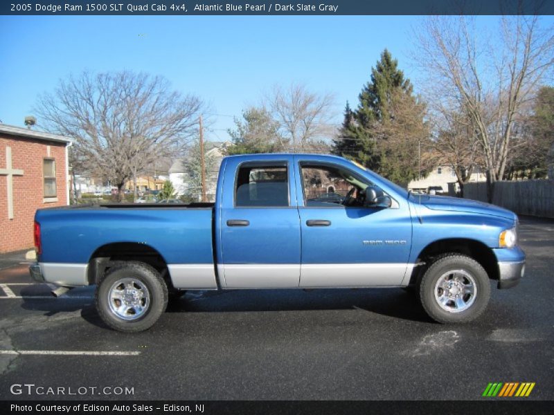 Atlantic Blue Pearl / Dark Slate Gray 2005 Dodge Ram 1500 SLT Quad Cab 4x4