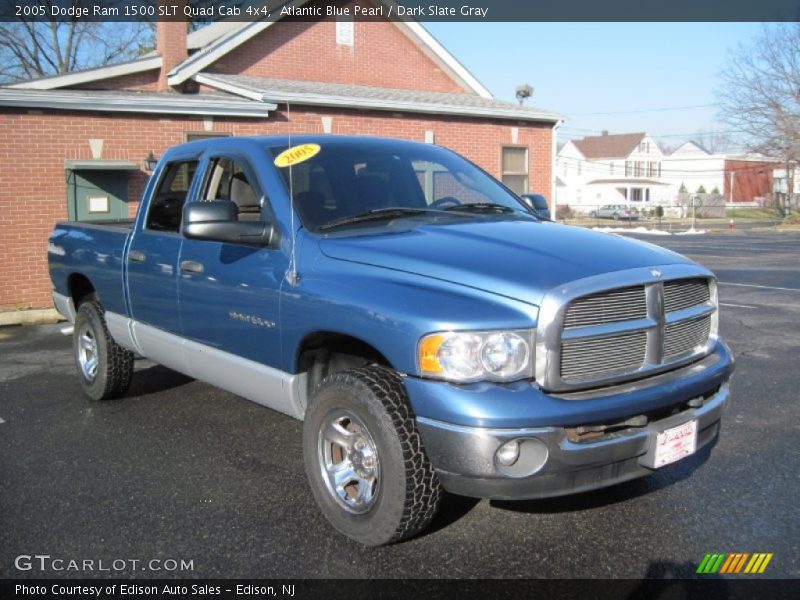 Atlantic Blue Pearl / Dark Slate Gray 2005 Dodge Ram 1500 SLT Quad Cab 4x4