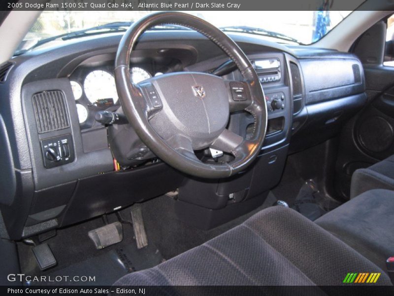 Atlantic Blue Pearl / Dark Slate Gray 2005 Dodge Ram 1500 SLT Quad Cab 4x4