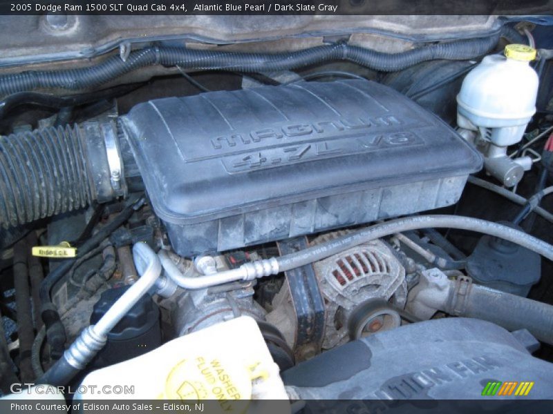 Atlantic Blue Pearl / Dark Slate Gray 2005 Dodge Ram 1500 SLT Quad Cab 4x4