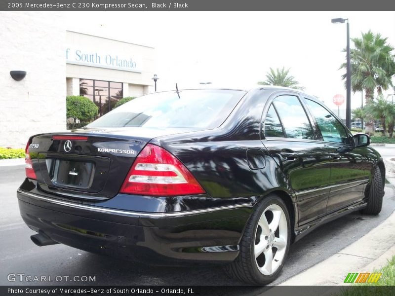 Black / Black 2005 Mercedes-Benz C 230 Kompressor Sedan