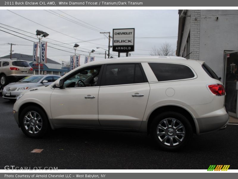 White Diamond Tricoat / Titanium/Dark Titanium 2011 Buick Enclave CXL AWD