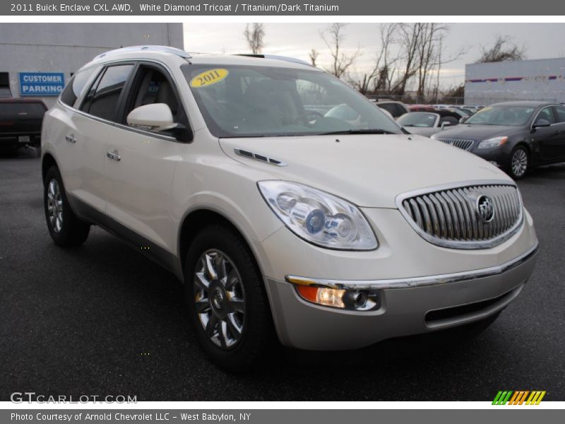 White Diamond Tricoat / Titanium/Dark Titanium 2011 Buick Enclave CXL AWD