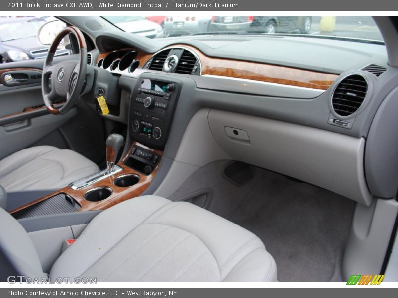 White Diamond Tricoat / Titanium/Dark Titanium 2011 Buick Enclave CXL AWD