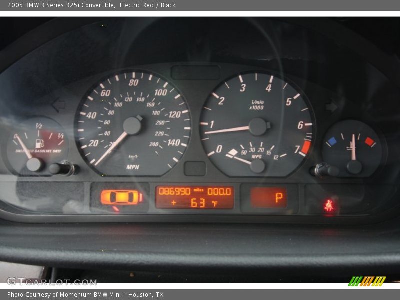 Electric Red / Black 2005 BMW 3 Series 325i Convertible