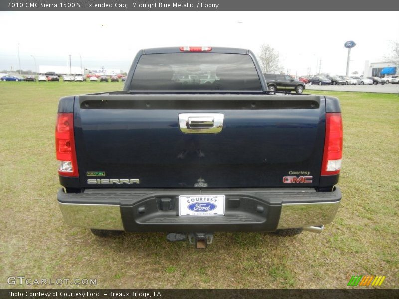 Midnight Blue Metallic / Ebony 2010 GMC Sierra 1500 SL Extended Cab