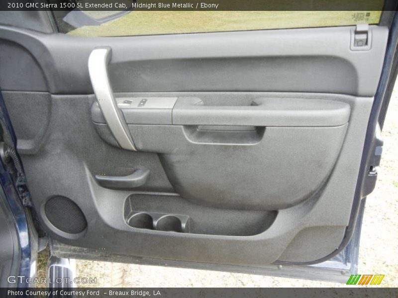 Midnight Blue Metallic / Ebony 2010 GMC Sierra 1500 SL Extended Cab