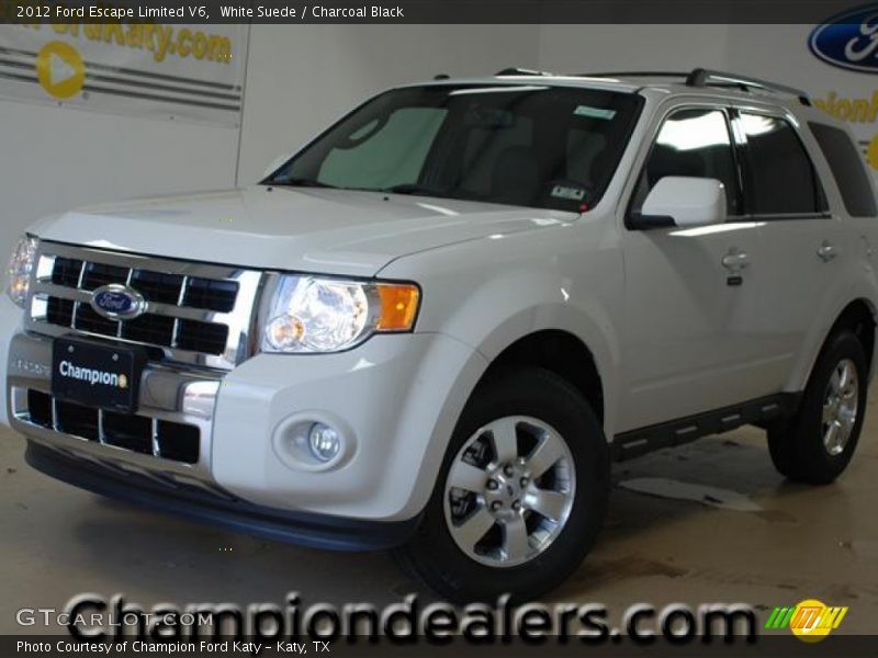White Suede / Charcoal Black 2012 Ford Escape Limited V6