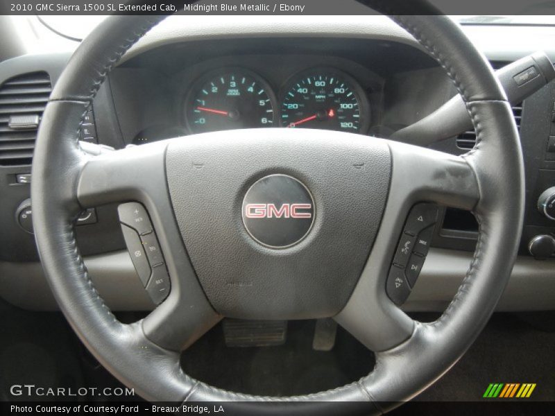 Midnight Blue Metallic / Ebony 2010 GMC Sierra 1500 SL Extended Cab