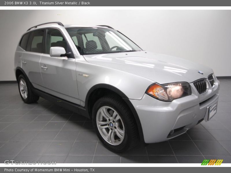 Titanium Silver Metallic / Black 2006 BMW X3 3.0i