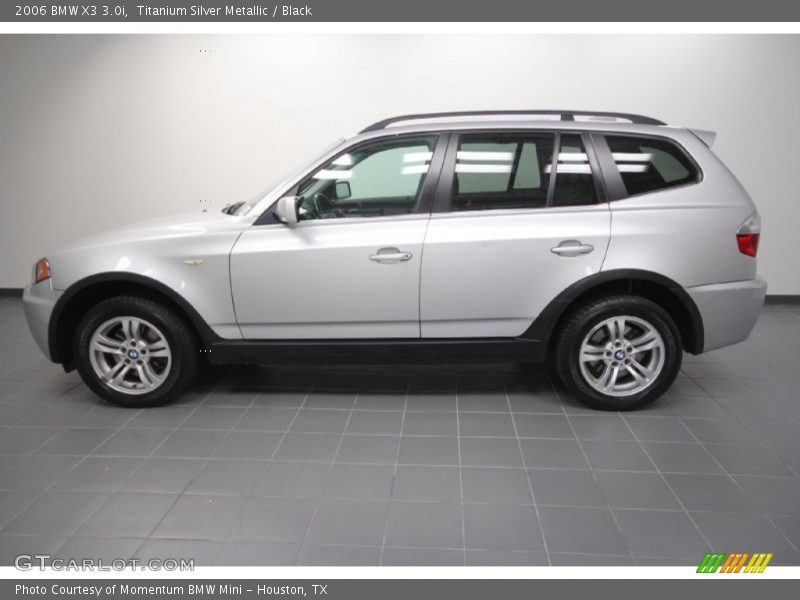 Titanium Silver Metallic / Black 2006 BMW X3 3.0i