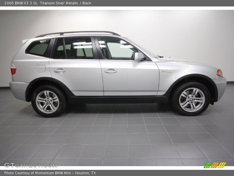 Titanium Silver Metallic / Black 2006 BMW X3 3.0i
