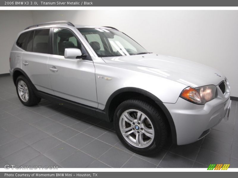 Titanium Silver Metallic / Black 2006 BMW X3 3.0i