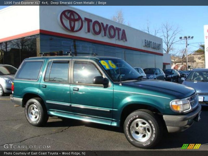 Deep Emerald Green Metallic / Beige 1996 Ford Explorer XLT 4x4