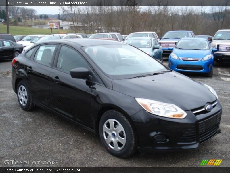 Black / Charcoal Black 2012 Ford Focus S Sedan