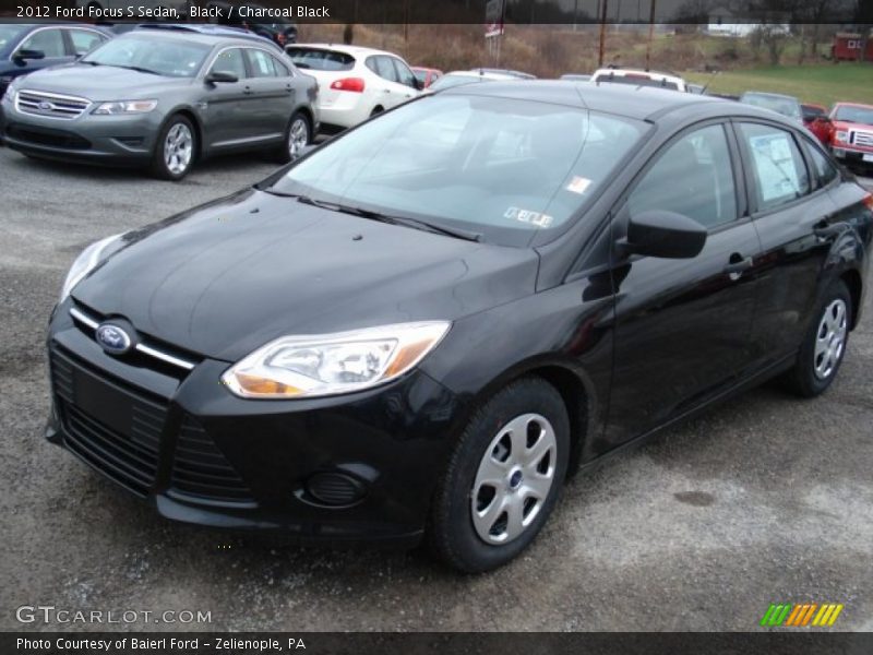 Black / Charcoal Black 2012 Ford Focus S Sedan