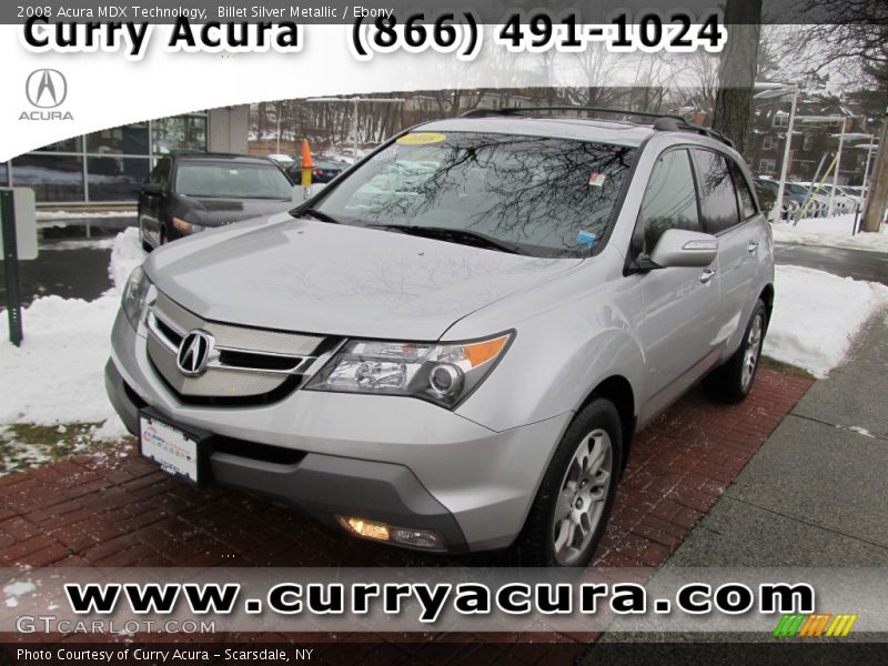 Billet Silver Metallic / Ebony 2008 Acura MDX Technology