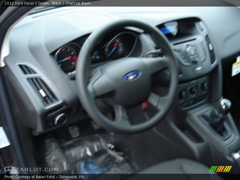 Black / Charcoal Black 2012 Ford Focus S Sedan