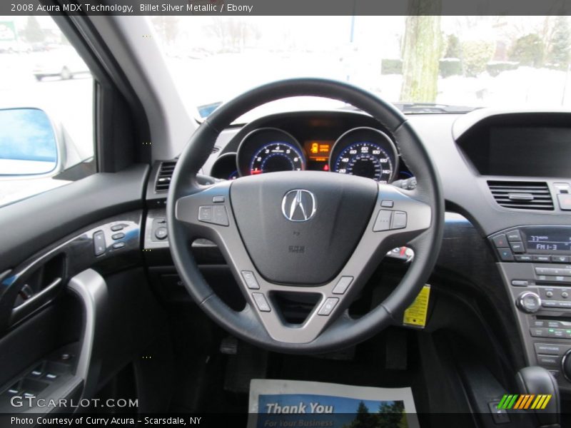 Billet Silver Metallic / Ebony 2008 Acura MDX Technology