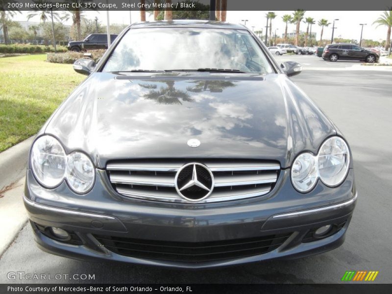 Steel Grey Metallic / Black 2009 Mercedes-Benz CLK 350 Coupe