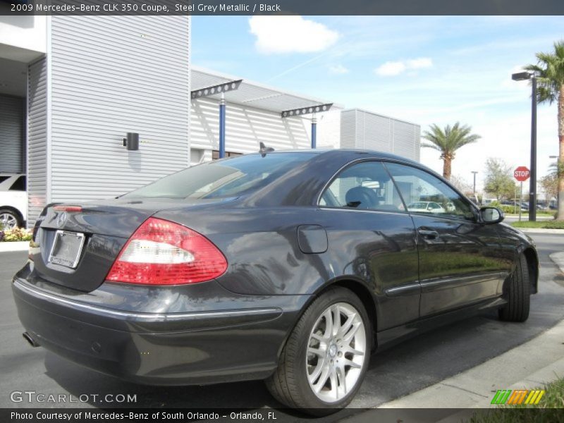 Steel Grey Metallic / Black 2009 Mercedes-Benz CLK 350 Coupe
