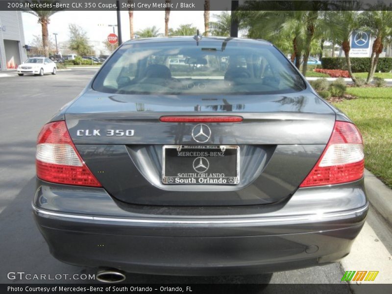 Steel Grey Metallic / Black 2009 Mercedes-Benz CLK 350 Coupe