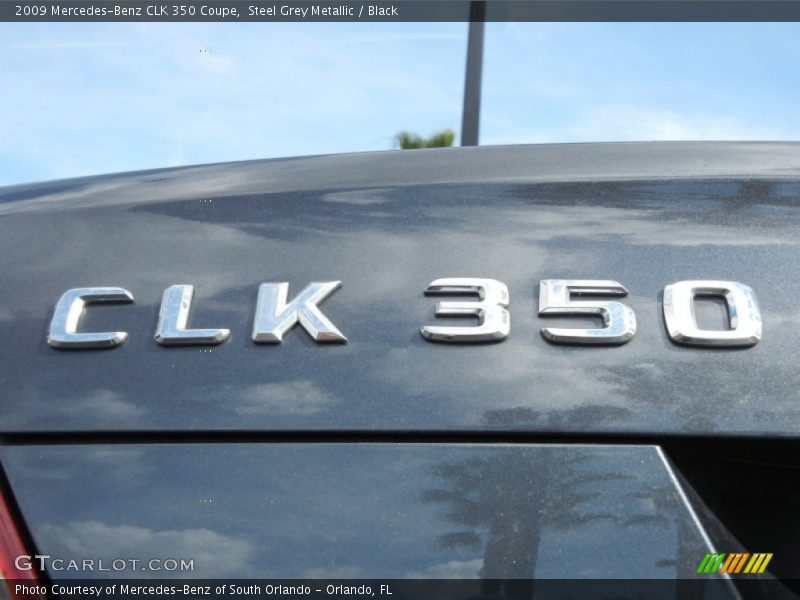 Steel Grey Metallic / Black 2009 Mercedes-Benz CLK 350 Coupe