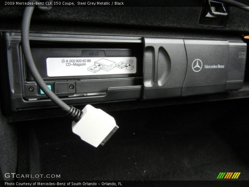 Steel Grey Metallic / Black 2009 Mercedes-Benz CLK 350 Coupe