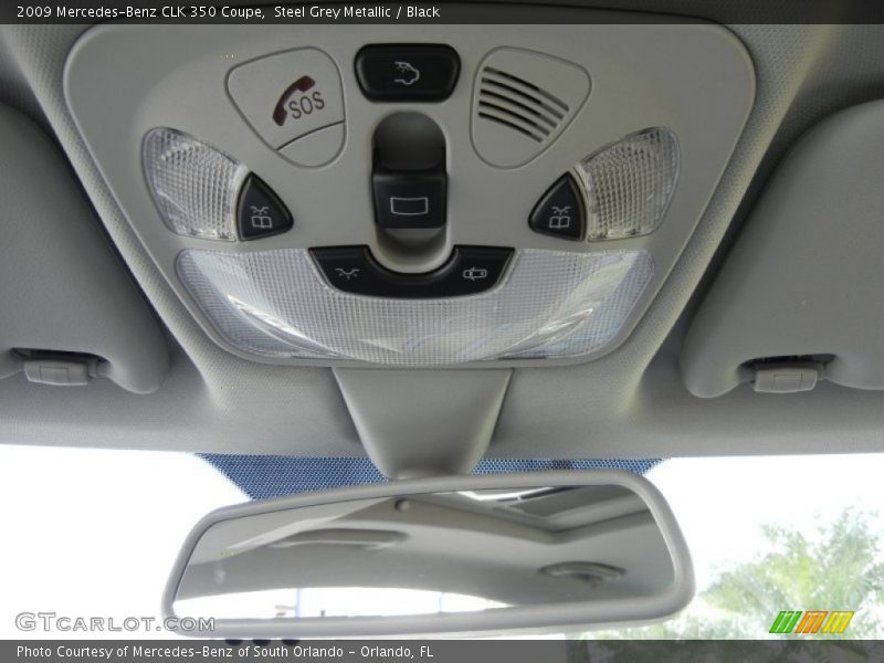 Steel Grey Metallic / Black 2009 Mercedes-Benz CLK 350 Coupe