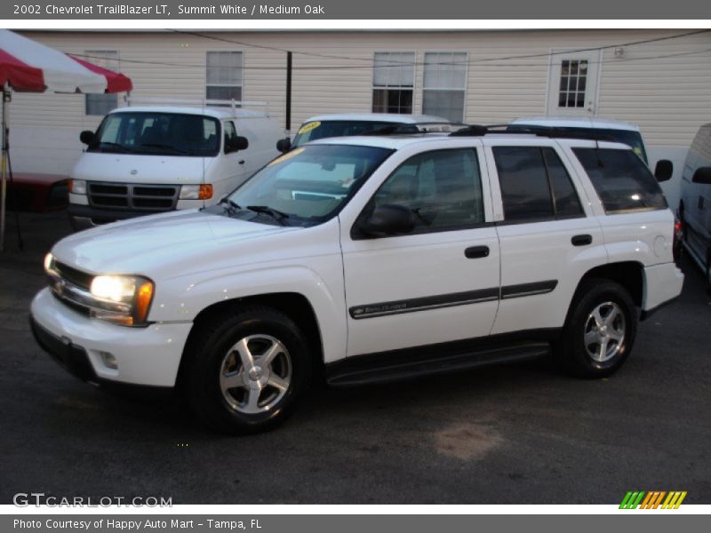 Summit White / Medium Oak 2002 Chevrolet TrailBlazer LT