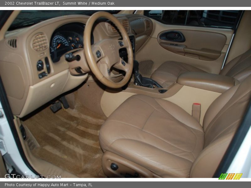 Summit White / Medium Oak 2002 Chevrolet TrailBlazer LT