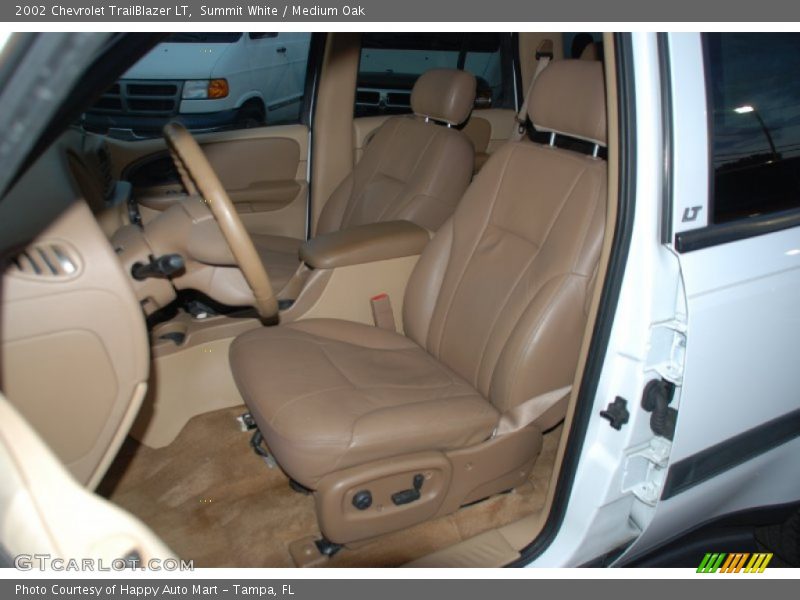 Summit White / Medium Oak 2002 Chevrolet TrailBlazer LT