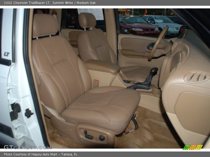 Summit White / Medium Oak 2002 Chevrolet TrailBlazer LT